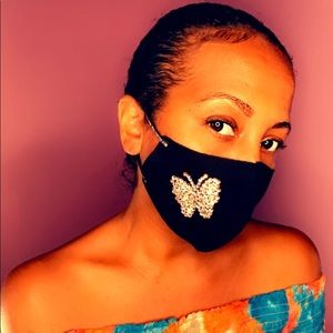 Crystal butterfly mask